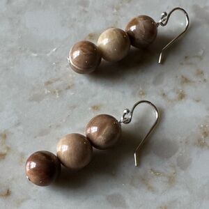 NWOT Sundance Forever with the Forest Earrings, Petrified Wood, Sterling Silver